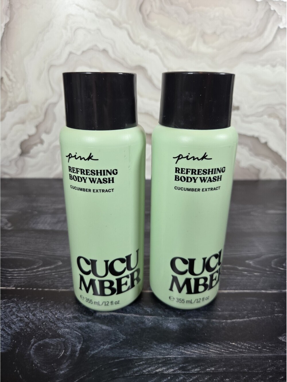 Victoria’s Secret PINK Cucumber Refreshing Body Wash 12 oz 2 Pack NEW